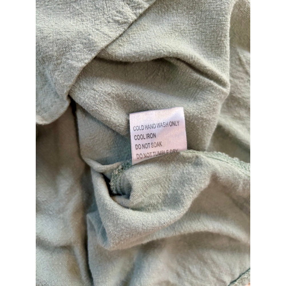 Women's Princess Polly Sage Green Mini Dress US 0 Backless Linen Blend - Picture 5 of 11